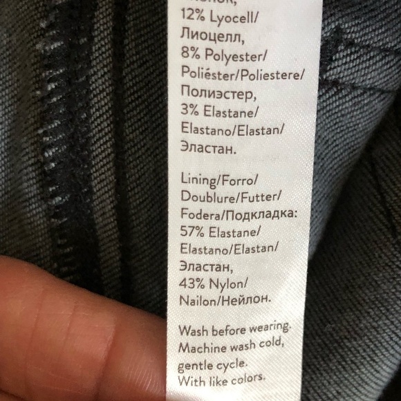 Spanx Jeans Distressed Pull On Stretch Skinny Black Size Medium - Picture 8 of 12